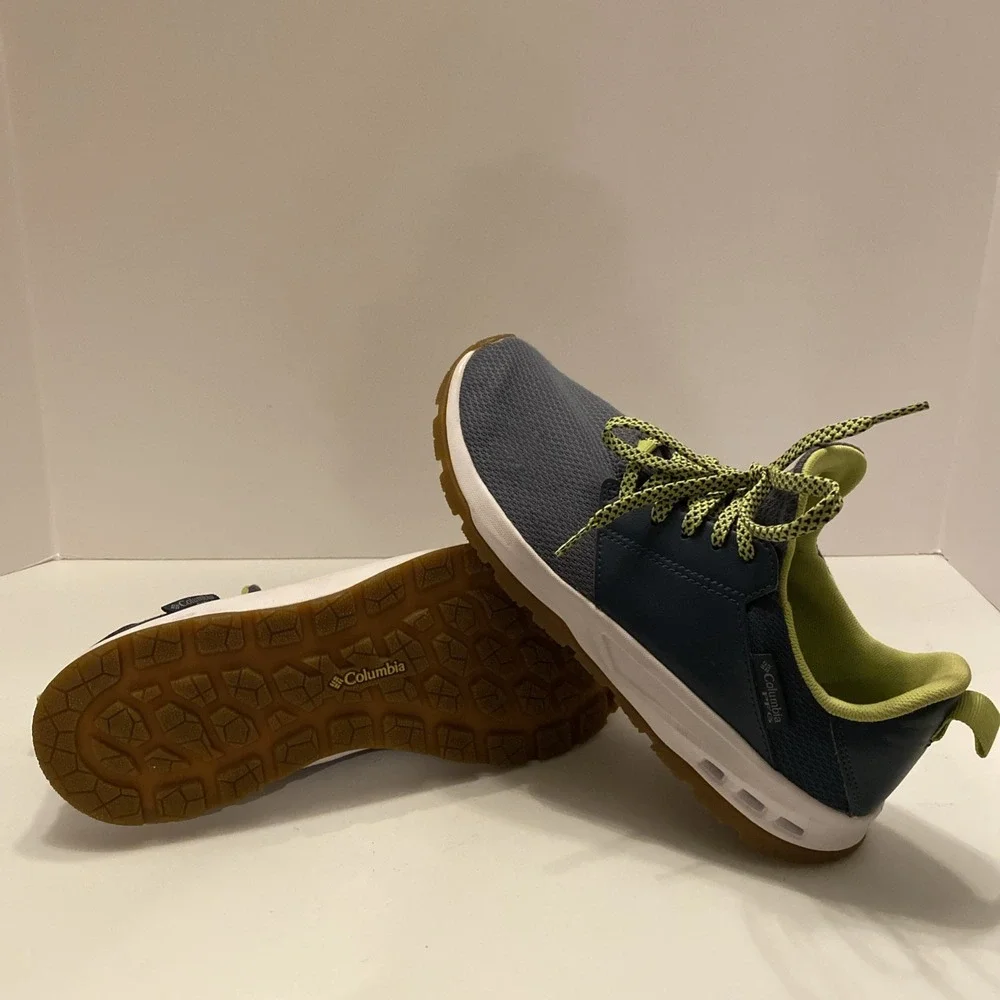 Columbia Men Sz 8 Tamiami PFG‎ Boat Shoes Blue Green BM0174 EUC